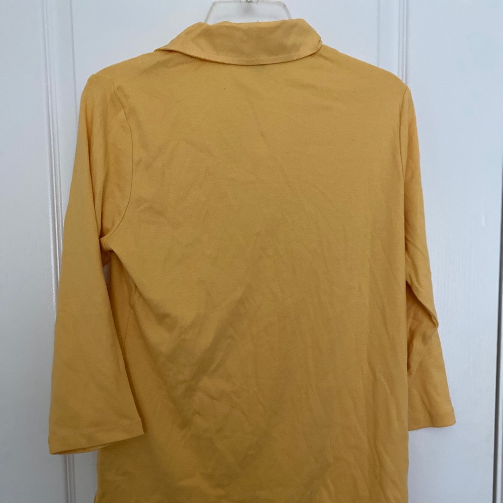 Karen Scott Collared Lace Up Top - Picture 4 of 4